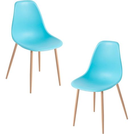 Packs Sillas Comedor - Pack 2 Sillas Mykle - Turquesa (1/5)