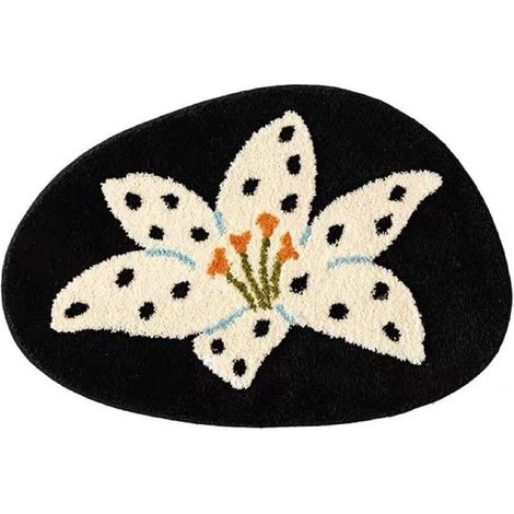 Niedliche Badematte/Eingangsmatte/Abdeckmatte mit Blumenmuster, maschinenwaschbar, für Schlafzimmer oder Badezimmer, 50 x 80 cm