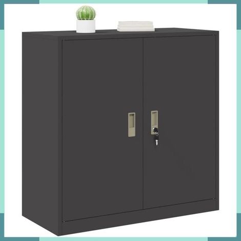 Armoire de rangement - 891640 - Noir - Acier - 90 x 40 x 90 cm (1/5)