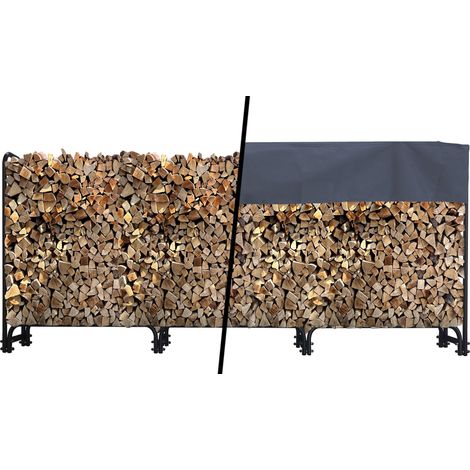 Metall Kaminholzregale Außen 272 x 95 cm Mit / Ohne Schutzhülle