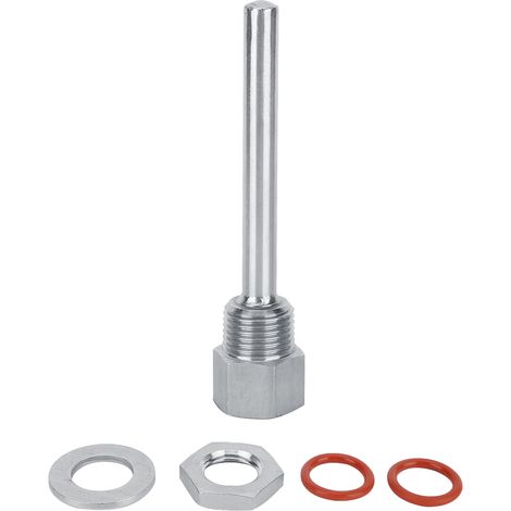 Tige de thermomètre inox 4 pouces 1/2 pouce pour brassage maison, kit de raccord accessoire (1/5)