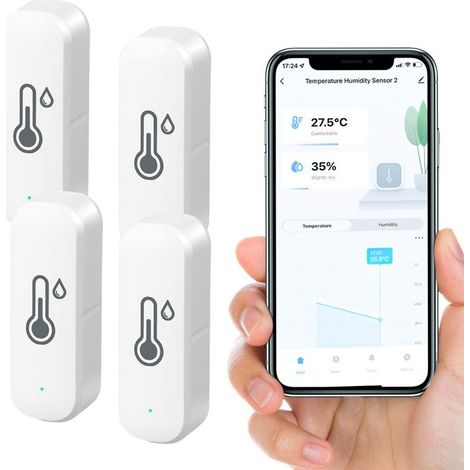 Hygromètre WiFi - TTLIFE - Modèle Compact - Surveillance Température/Humidité - Compatible Alexa/Google Home (1/5)
