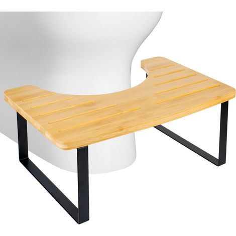 Tabouret Toilette Constipation WC Suspendu, Marche Pied Toilette Bois Adulte Enfant, Tabouret Toilette Physiologique, Repose Pied Toilette (1/5)