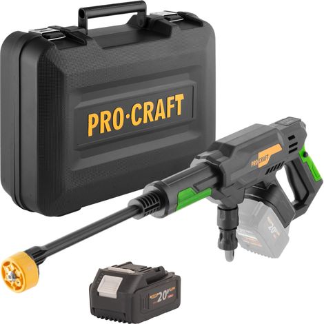 Limpiador a presión con batería Procraft CW20bb 20 V 30 bar 180 l/h sin escobillas + 1 batería de 4,0 Ah + maletín - sin cargador