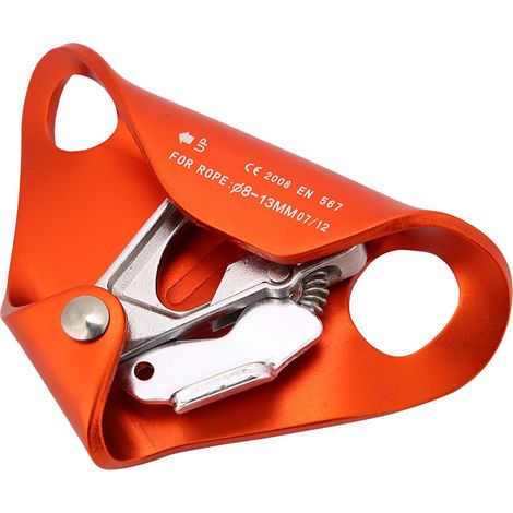 Ascendeur d'escalade, bloqueur de chute, équipement de sécurité pour l'escalade et l'alpinisme, orange (1/5)
