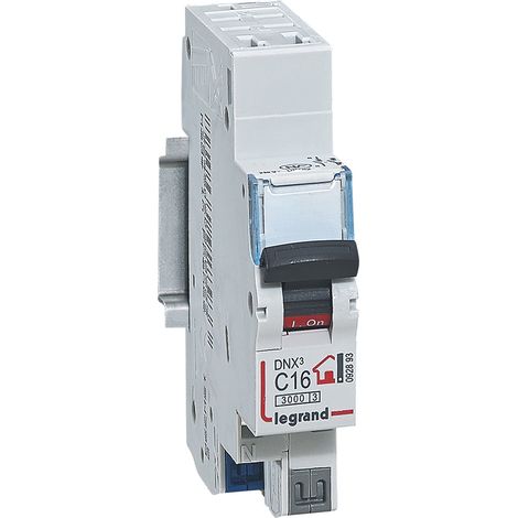 Legrand - Disjoncteur Phase + Neutre - 16A - bornes automatiques - 1 module