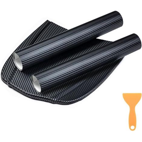 Autofolie Carbon 3D Schwarz 2 Rollen 152x30cm Luftkanal PVC UV-beständig (1/5)