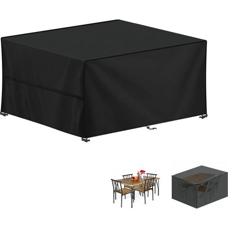 Housse Table Jardin 130x100x75cm Bâche Table de Jardin Imperméable Bache de Protection Exterieur Salon de Jardin, 420D Oxford Housse pour Mobilier de Jardin, Ensembles de Table et de Canapé (1/5)