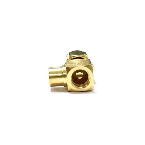 Connecteur coaxial RS PRO Mâle à angle droit, raccordement A souder 50O Montage sur câble ( Prix pour 1 )