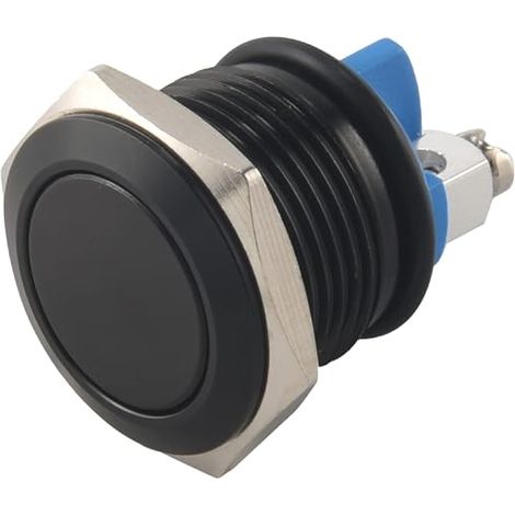 Push Button Switch 16 mm 12 V Black (1/5)