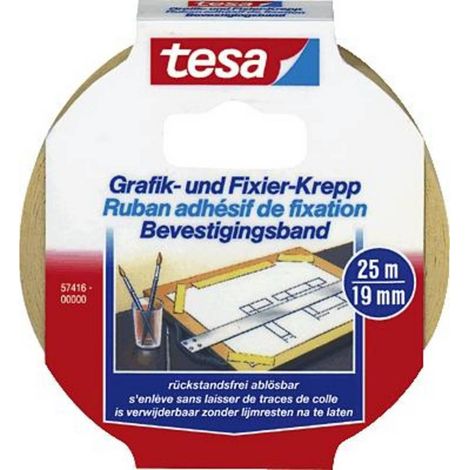 Tesa Fixation Cinta adhesiva crepé 25m x 19mm