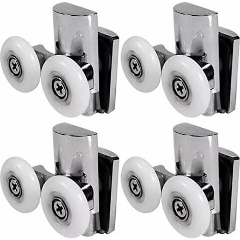 Roulettes de porte de douche de 23 mm pour le haut ou le bas, adaptées aux portes coulissantes en verre des cabines de salle de bains.-DPZO (1/5)