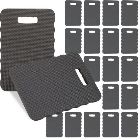 20x Poggia Ginocchia per Giardinaggio, Officina, Supporto per Ginocchia, Tappetino LxP 40x26, Nero