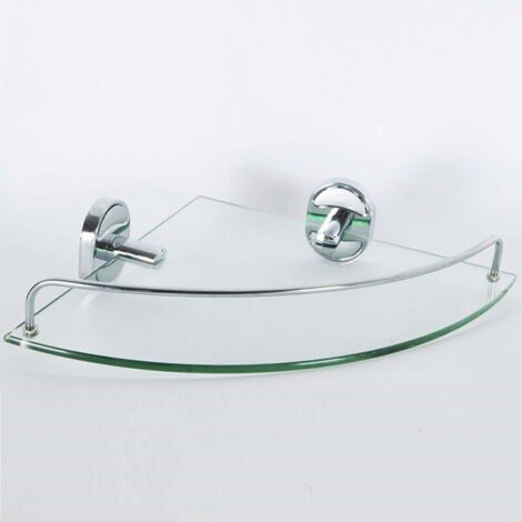 Étagère d'angle 52020 pour rangement de douche en verre, étagère triangulaire pour salle de bain -