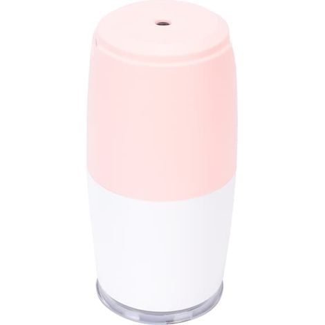 Humidificateur USB grande capacité, silencieux et compact, atomiseur d'aromathérapie pour voiture, bureau, chambre ou bureau (rose et blanc) (1/5)