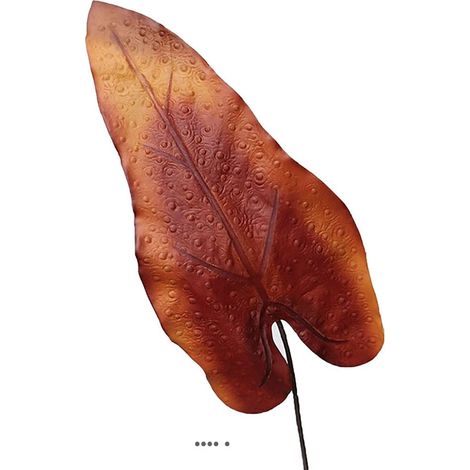 Feuille de caladium artificiel en tige H 80 cm Automne - couleur: Automne (1/3)