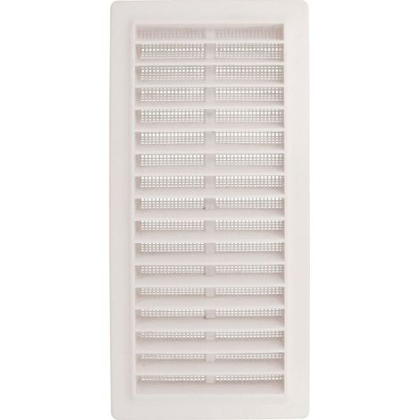 Lüftungsgitter mit Insektenschutz Weiß Kunststoff Insektenschutzgitter 250x120mm