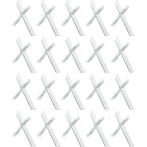 20x Taquet de maintien blocage de tablette forme de croix en plastique blanc Ø5mm Croisillon Calage Fond (1/2)