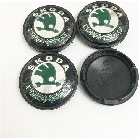 Lot de 2 badges voiture Skoda 56mm et 65mm, emblèmes capot et carrosserie pour modèles compatibles (1/3)