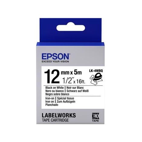 Epson LabelWorks LK-4WBQ Negro sobre blanco Rollo (1,2 cm x 5 m) 1 Rollo(s) Cinta de etiquetas para LabelWorks LW-1000, LW-300,…