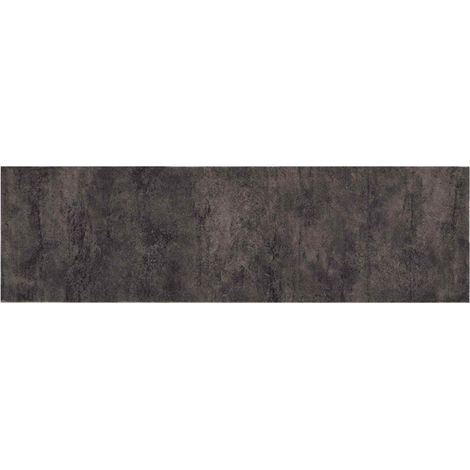 Tapis de Cuisine Béton noir 300 x 60 cm 100% Polyamide Lavable vidaXL