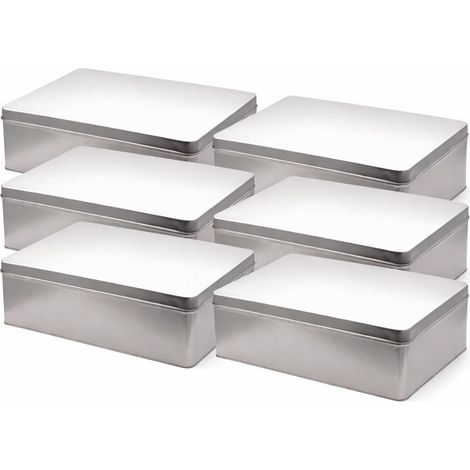 Lot de 2 Boîte métal,fer-blanc,couvercle hermetique,rangement alimentaire,kitchen (1/4)