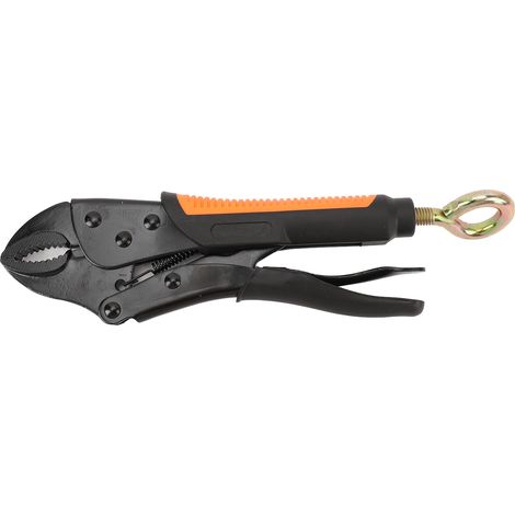 Pince-étau réglable à mâchoires courbes en acier au carbone pour le travail des métaux et du bois, 25 cm (10 pouces)