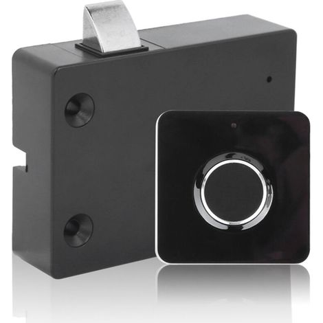 Serrure à empreinte digitale intelligente, déverrouillage rapide avec chargement USB pour armoire et tiroir (1/4)