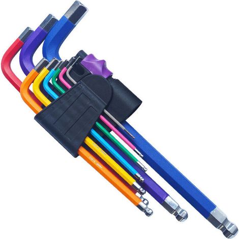 Jeu de clés Torx à douille hexagonale 9 pièces, clé Allen Torx couleur 1.5-10mm,,de DEBUNS (1/5)