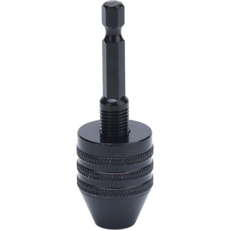Mandrin à embout hexagonal 0.6‑8mm en alliage d'aluminium pour changement rapide, outil de serrage pour meuleuse et tournevis. (1/5)