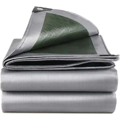 ZVD Bâche robuste 160g/m² 3x8 cm, bâche de protection polyvalente avec œillets de bord renforcés, imperméable et résistante aux UV, idéale pour le stockage de bateau de camping (1/4)