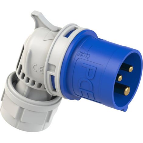 PCE PC ELECTRIC 8013-6 MÂLE COUDÉ CEE-CARA 16 A 3 PÔLES 230 V 1 PC(S) (1/3)