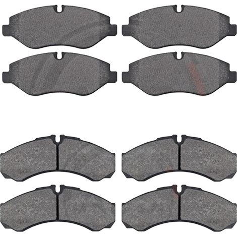 KIT PASTIGLIE FRENO ANTERIORI E POSTERIORI compatibile con IVECO DAILY CITYS AUTOBUS / PASTIGLIE FRENANTI AUTO OEM 37633,37113 / SOSTITUZIONE DIRETTA / BASSA POLVERE / SILENZIOSO (1/4)