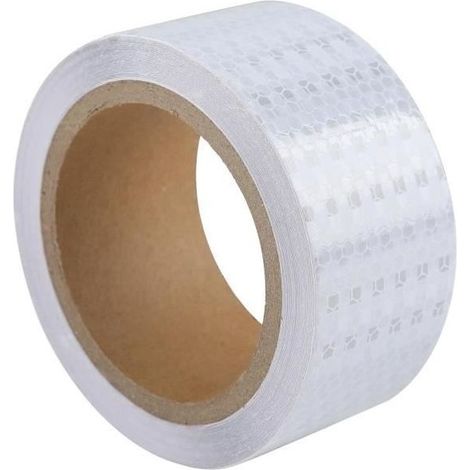 Bande Reflechissante Camion, Ruban Réfléchissante Autocollante, 9m x 5cm Bande d'Avertissement Sécurité Auto-adhésif Fluorescente (1/4)