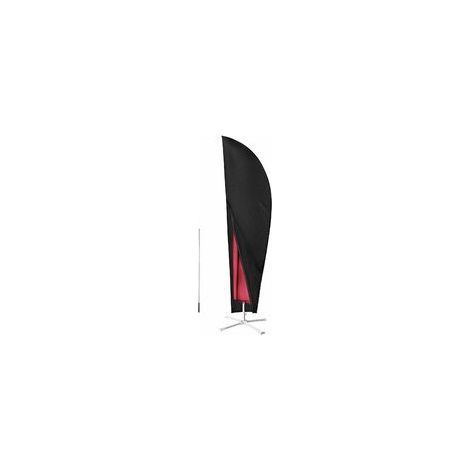 EASYCOMFORT Housse de Parasol Déporté Anti-UV/Vent/Imperméable - Tissu Oxford 420D - (265 cm, 507040 cm) - Noir (1/4)