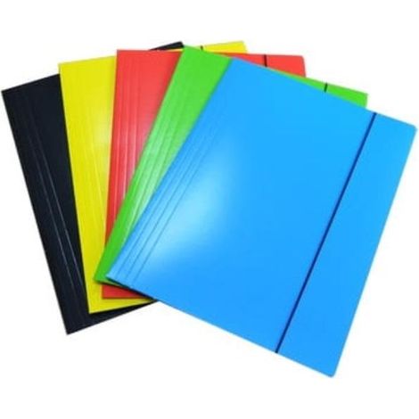 Carpeta DIAGRAMA A4 con banda elástica - 10 carpetas coloridas para la escuela y la oficina