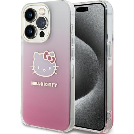 Hello Kitty IML Gradient Electrop Kitty Head - iPhone 15 Pro Hülle (Pink) (1/5)