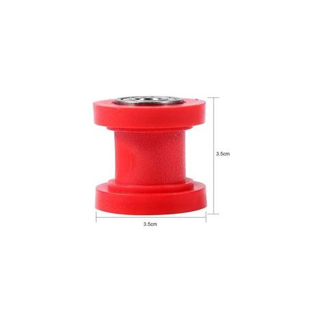 Tendeur de chaîne à galet coulissant, guide-galet de 8 mm pour mini-moto, quad et dirt bike (rouge) (1/3)