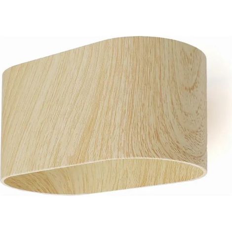 Applique murale métal effet bois éclairage haut/bas G9 16,5cm (1/5)