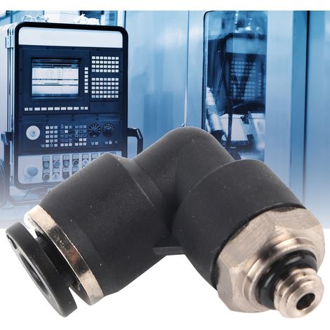 Dix unités vendues par PL Connecteur coudé en L à filetage externe, connecteur rapide, composant pneumatique, tuyau d'air, coude 4-M5 (1/5)