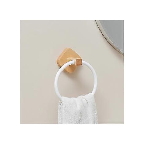 Handtuchring aus natürlichem Walnussholz, Handtuchhalter für Badezimmer, Handtuchständer für Küche, Wandmontage, robuste Aufbewahrungsregale, B