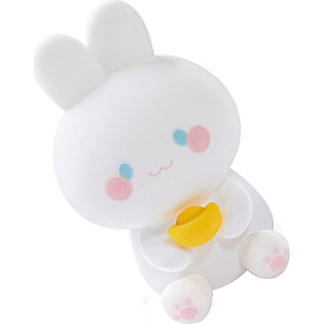 Veilleuse lapin en silicone, adorable et à luminosité réglable, en forme de petit lapin, idéale pour la maison. (1/5)