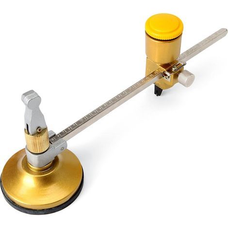 Circular glass cutter, precise and adjustable cutting tool with suction cup for ceramics, 400 mm (1/5)
