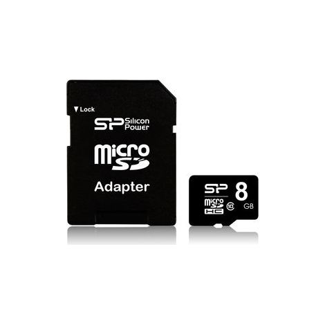 Silicon Power SP008GBSTH010V10SP memory card 8 GB MicroSDHC Class 10 (1/5)