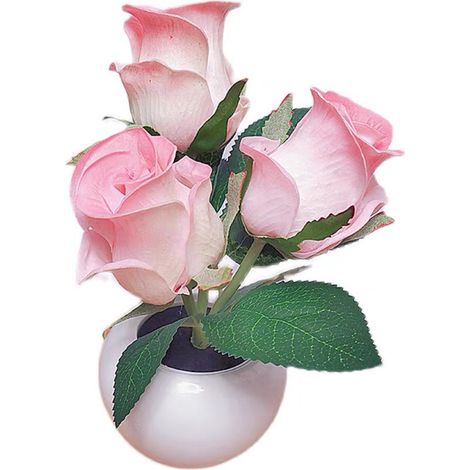 Lampe de Table en forme de Rose, éclairage chaud, lampe artificielle, décoration de la maison, Rose (1/5)
