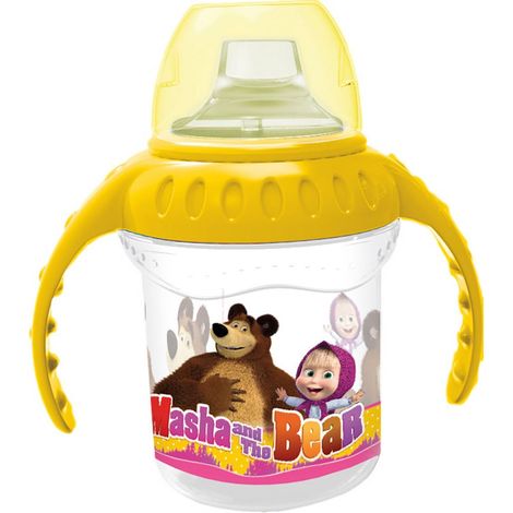 STOR Tazza da Viaggio per Bambini con Grafica Masha Orso 350 ml Scuola
