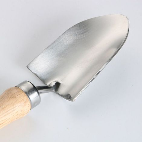 Pelle À Rempoter - Tête En Acier Inoxydable - Manche En Frêne - Pour Compost Et Terre - Lot De 2 (1/4)