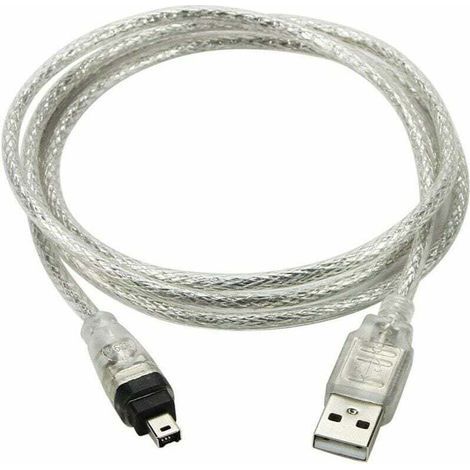 Cavo adattatore da USB maschio a FireWire IEEE 1394 – 4 pin iLink – Lunghezza 100 cm – Velocità di trasferimento 100/200/400 Mbps - DCR-TRV75E (1/5)