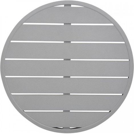 Plateau de table rond en aluminium gris clair 580 mm - BOLERO (1/5)