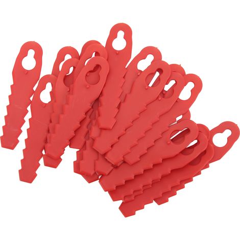 Packung mit 25 Ersatz-Rasenmähermessern aus Kunststoff, kompatibel mit L85 Sägezahn-Trimmeraufsätzen (1/5)